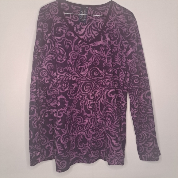 Basic Editions Other - Pullover Crewneck Fleece Violet / Purple Basic Editions Top Shirt Warm Cozy